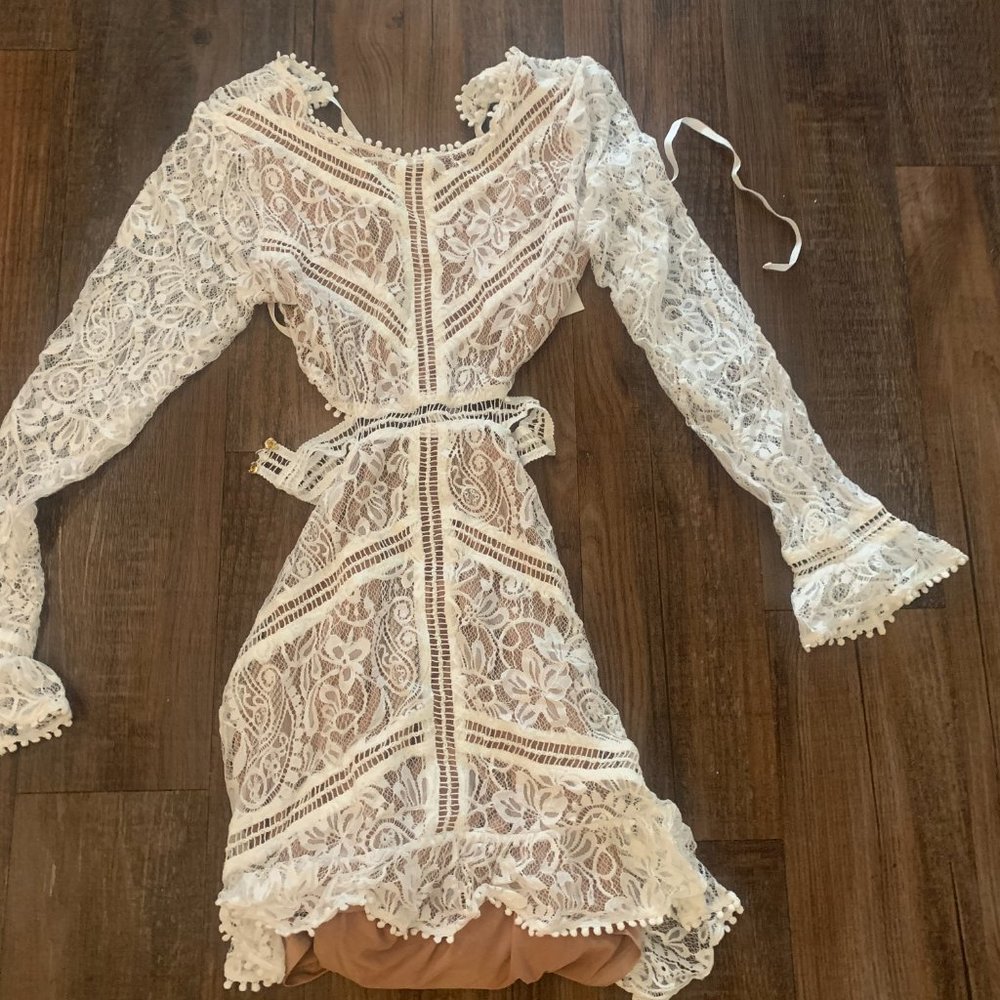 For Love and Lemons White Lace Dress